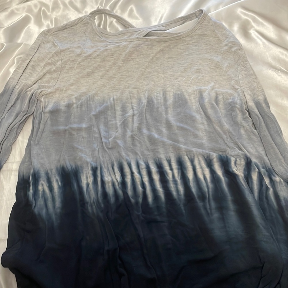 Love sleeve blue ombré shirt